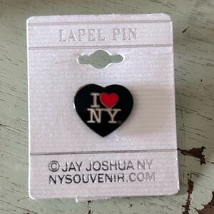 Jay Joshua Iconic I Love New York Lapel Enamel Pin NWT